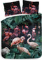 Heckettlane Goran Dekbedovertrek - Eenpersoons - Katoensatijn - 140x200-220cm - Groen