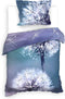 Heckettlane Hannia Dekbedovertrek - Eenpersoons - Katoensatijn - 140x200-220cm - Blauw