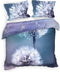 Heckettlane Hannia Dekbedovertrek - Eenpersoons - Katoensatijn - 140x200-220cm - Blauw