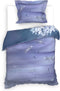 Heckettlane Hannia Dekbedovertrek - Eenpersoons - Katoensatijn - 140x200-220cm - Blauw