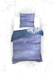 Heckettlane Hannia Dekbedovertrek - Eenpersoons - Katoensatijn - 140x200-220cm - Blauw