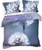 Heckettlane Hannia Dekbedovertrek - Lits-jumeaux - Katoensatijn - 240x200-220cm - Blauw