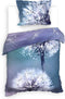 Heckettlane Hannia Dekbedovertrek - Lits-jumeaux - Katoensatijn - 260x200-220cm - Blauw