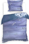 Heckettlane Hannia Dekbedovertrek - Lits-jumeaux - Katoensatijn - 240x200-220cm - Blauw