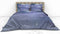 Heckettlane Hannia Dekbedovertrek - Lits-jumeaux - Katoensatijn - 260x200-220cm - Blauw