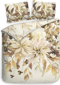 Heckettlane Horatia Dekbedovertrek - Lits-jumeaux - Katoensatijn - 260x200-220cm - Off-White