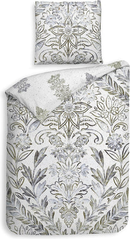 Heckettlane Ibernia Dekbedovertrek - Eenpersoons - Bamboe - 140x200-220cm - Wit