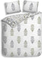 Heckettlane Ibernia Dekbedovertrek - Lits-jumeaux - Bamboe - 240x200-220cm - Wit