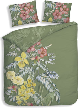 Heckettlane Jean Dekbedovertrek - 100% Katoen-Satijn - 240x220 - Groen