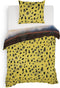 Heckettlane Kiko Dekbedovertrek - Eenpersoons - Katoensatijn - 140x200-220cm - Geel