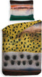 Heckettlane Kiko Dekbedovertrek - Eenpersoons - Katoensatijn - 140x200-220cm - Geel