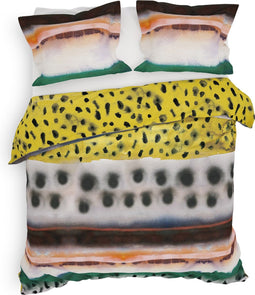 Heckettlane Kiko Dekbedovertrek - Lits-jumeaux - Katoensatijn - 240x200-220cm - Geel