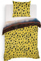 Heckettlane Kiko Dekbedovertrek - Tweepersoons - Katoensatijn - 200x200-220cm - Geel