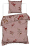 Heckettlane Kodi Dekbedovertrek - Eenpersoons - Katoen - 140x200-220cm - Rood