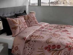 Heckettlane Kodi Dekbedovertrek - Lits-jumeaux - Katoen - 260x200-220cm - Rood