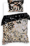 Heckettlane Konna Dekbedovertrek - Lits-jumeaux - Katoensatijn - 260x200-220cm - Zwart