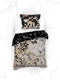 Heckettlane Konna Dekbedovertrek - Lits-jumeaux - Katoensatijn - 240x200-220cm - Zwart