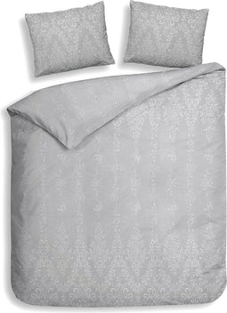 Heckettlane Lacey Dekbedovertrek - 100% Katoen-Dobby - 260x220 - Grijs