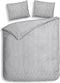 Heckettlane Lacey Dekbedovertrek - 100% Katoen-Dobby - 260x220 - Grijs