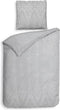 Heckettlane Lacey Dekbedovertrek - Eenpersoons - Katoen - 140x200-220cm - Grijs