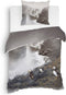 Heckettlane Laurien Dekbedovertrek - Eenpersoons - Katoen - 140x200-220cm - Grijs