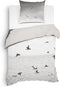 Heckettlane Laurien Dekbedovertrek - Eenpersoons - Katoen - 140x200-220cm - Grijs