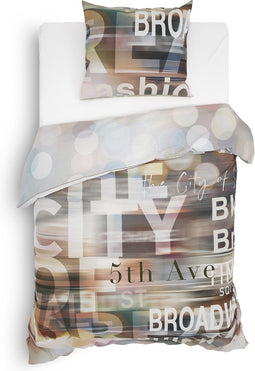 Heckettlane Lenny Dekbedovertrek - Eenpersoons - Katoensatijn - 140x200-220cm - Multi