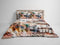 Heckettlane Lenny Dekbedovertrek - Eenpersoons - Katoensatijn - 140x200-220cm - Multi