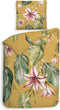 Heckettlane Lilie Dekbedovertrek - 100% Katoen-Satijn - 240x220 - Geel