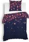 Heckettlane Lilou - Flanel - Dekbedovertrek - Eenpersoons - 140x200/220 cm - Night Purple