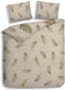 Heckettlane Listi Dekbedovertrek - Eenpersoons - Katoen - 140x200-220cm - Natural