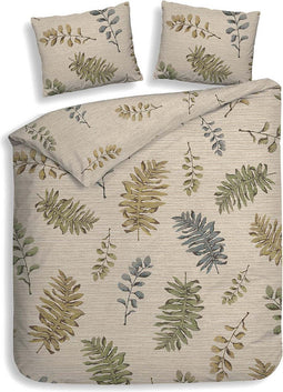 Heckettlane Listi Dekbedovertrek - Lits-jumeaux - Katoen - 260x200-220cm - Natural