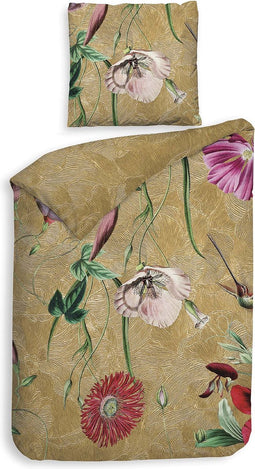 Heckettlane Luisa Dekbedovertrek - Eenpersoons - Bamboe - 140x200-220cm - Goud