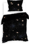 Heckettlane Lumina Dekbedovertrek - Eenpersoons - Katoensatijn - 140x200-220cm - Zwart