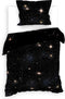 Heckettlane Lumina Dekbedovertrek - Lits-jumeaux - Katoensatijn - 260x200-220cm - Zwart