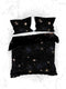 Heckettlane Lumina Dekbedovertrek - Lits-jumeaux - Katoensatijn - 240x200-220cm - Zwart