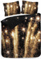 Heckettlane Lumina Dekbedovertrek - Lits-jumeaux - Katoensatijn - 260x200-220cm - Zwart