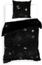 Heckettlane Lumina Dekbedovertrek - Lits-jumeaux - Katoensatijn - 240x200-220cm - Zwart
