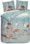 Heckettlane Madiki Dekbedovertrek - Eenpersoons - Katoensatijn - 140x200-220cm - Roze