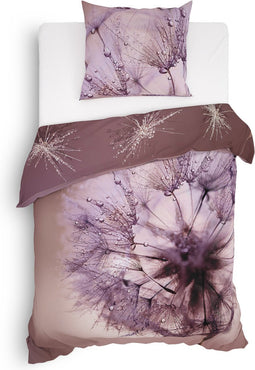 Heckettlane Marty Dekbedovertrek - Eenpersoons - Katoensatijn - 140x200-220cm - Roze