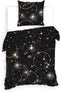 Heckettlane Mecury Dekbedovertrek - Eenpersoons - Katoen - 140x200-220cm - Zwart