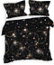 Heckettlane Mecury Dekbedovertrek - Eenpersoons - Katoen - 140x200-220cm - Zwart