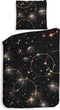 Heckettlane Mecury Dekbedovertrek - Eenpersoons - Katoen - 140x200-220cm - Zwart