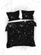 Heckettlane Mecury Dekbedovertrek - Eenpersoons - Katoen - 140x200-220cm - Zwart