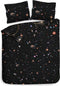 Heckettlane Mecury Dekbedovertrek - Lits-jumeaux - Katoen - 240x200-220cm - Zwart