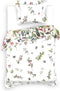 Heckettlane Moires Dekbedovertrek - Eenpersoons - Katoensatijn - 140x200-220cm - Wit