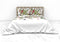 Heckettlane Moires Dekbedovertrek - Lits-jumeaux - Katoensatijn - 240x200-220cm - Wit