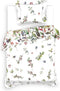 Heckettlane Moires Dekbedovertrek - Lits-jumeaux - Katoensatijn - 240x200-220cm - Wit