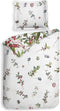 Heckettlane Moires Dekbedovertrek - Lits-jumeaux - Katoensatijn - 240x200-220cm - Wit