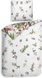 Heckettlane Moires Dekbedovertrek - Tweepersoons - Katoensatijn - 200x200-220cm - Wit